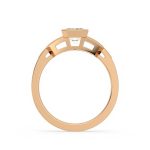 1.58 Carat Emerald Cut Solitaire with Accents Lab Grown Diamond Gold Ring - Image 6