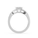 1.58 Carat Emerald Cut Solitaire with Accents Lab Grown Diamond Gold Ring - Image 9