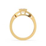 1.58 Carat Emerald Cut Solitaire with Accents Lab Grown Diamond Gold Ring - Image 3