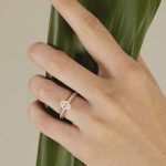 2.50 Carat Oval Cut Solitaire with Accents Lab Grown Diamond Gold Ring - Image 10