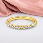 Round Cut Eternity Lab Grown Diamond Gold Band