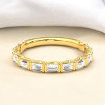 Baguette Cut Eternity Lab Grown Diamond Gold Band