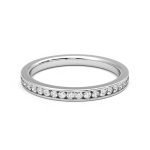 0.63 Carat Round Cut Eternity Lab Grown Diamond Gold Band - Image 4