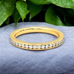 0.63 Carat Round Cut Eternity Lab Grown Diamond Gold Band
