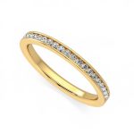 0.63 Carat Round Cut Eternity Lab Grown Diamond Gold Band - Image 2