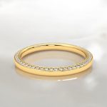 1.00 Carat Round Cut Eternity Lab Grown Diamond Gold Band