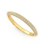 1.50 Carat Round Cut Eternity Lab Grown Diamond Gold Band - Image 2