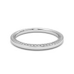 1.00 Carat Round Cut Eternity Lab Grown Diamond Gold Band - Image 4