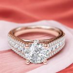 2.50 Carat Oval Cut Solitaire with Accents Lab Grown Diamond Gold Ring - Image 7