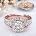 2.00 Carat Round Cut Solitaire with Accents Lab Grown Diamond Gold Ring - Image 7