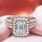 1.80 Carat Emerald Cut Solitaire with Accents Lab Grown Diamond Gold Ring - Image 4
