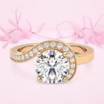 1.32 Carat Round Cut Halo Lab Grown Diamond Gold Ring - Image 7
