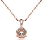 Round Solitaire Lab Grown Diamond Gold Pendant - Image 12