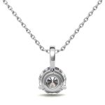 Round Solitaire Lab Grown Diamond Gold Pendant - Image 8