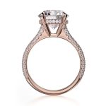 2.50 Carat Round Cut Solitaire with Accents Lab Grown Diamond Gold Ring - Image 7