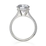 2.50 Carat Round Cut Solitaire with Accents Lab Grown Diamond Gold Ring - Image 11