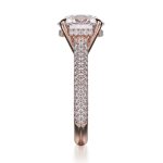 2.50 Carat Round Cut Solitaire with Accents Lab Grown Diamond Gold Ring - Image 8