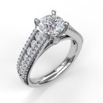 2.50 Carat Oval Cut Solitaire with Accents Lab Grown Diamond Gold Ring - Image 5
