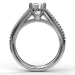 2.50 Carat Oval Cut Solitaire with Accents Lab Grown Diamond Gold Ring - Image 6
