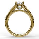 2.50 Carat Oval Cut Solitaire with Accents Lab Grown Diamond Gold Ring - Image 3
