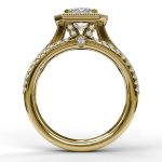 1.80 Carat Emerald Cut Solitaire with Accents Lab Grown Diamond Gold Ring - Image 3