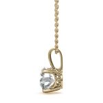 2.50  Cut Solitaire Lab Grown Diamond Gold Pendant - Image 3