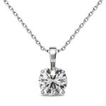 2.50  Cut Solitaire Lab Grown Diamond Gold Pendant - Image 5