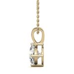 Emerald Cut Solitaire Lab Grown Diamond Gold Pendant (Copy) - Image 3