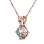 Emerald Cut Solitaire Lab Grown Diamond Gold Pendant (Copy) - Image 10