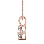 Emerald Cut Solitaire Lab Grown Diamond Gold Pendant (Copy) - Image 11