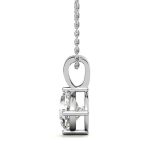 Emerald Cut Solitaire Lab Grown Diamond Gold Pendant (Copy) - Image 7