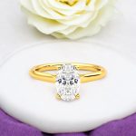 Oval Cut Solitaire Lab Grown Diamond Gold Ring