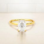 2.00 Emerald Cut Lab Grown Diamond Solitaire Ring