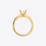 Assher Cut Solitaire Lab grown Diamond IGI Certified Gold Ring - Image 3