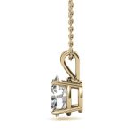 Oval Solitaire Lab Grown Diamond Gold Pendant - Image 3