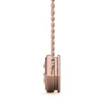Bezel Princess Cut Solitaire Lab Grown Diamond Gold Pendant - Image 6