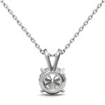 4 Prong Round Solitaire Lab Grown Diamond Gold Pendant - Image 12