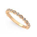 Elegant Round Cut Eternity Lab Grown Diamond Gold Band - Image 5