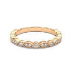 Elegant Round Cut Eternity Lab Grown Diamond Gold Band - Image 4