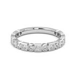 Princess Cut Eternity Lab Grown Diamond Gold Band - Image 7