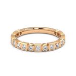 Princess Cut Eternity Lab Grown Diamond Gold Band - Image 4