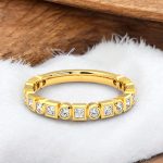 Princess Cut Eternity Lab Grown Diamond Gold Band
