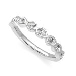 Pear Cut Eternity Lab Grown Diamond Gold Band - Image 8