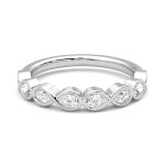 Pear Cut Eternity Lab Grown Diamond Gold Band - Image 7