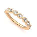 Pear Cut Eternity Lab Grown Diamond Gold Band - Image 5