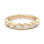 Pear Cut Eternity Lab Grown Diamond Gold Band - Image 4